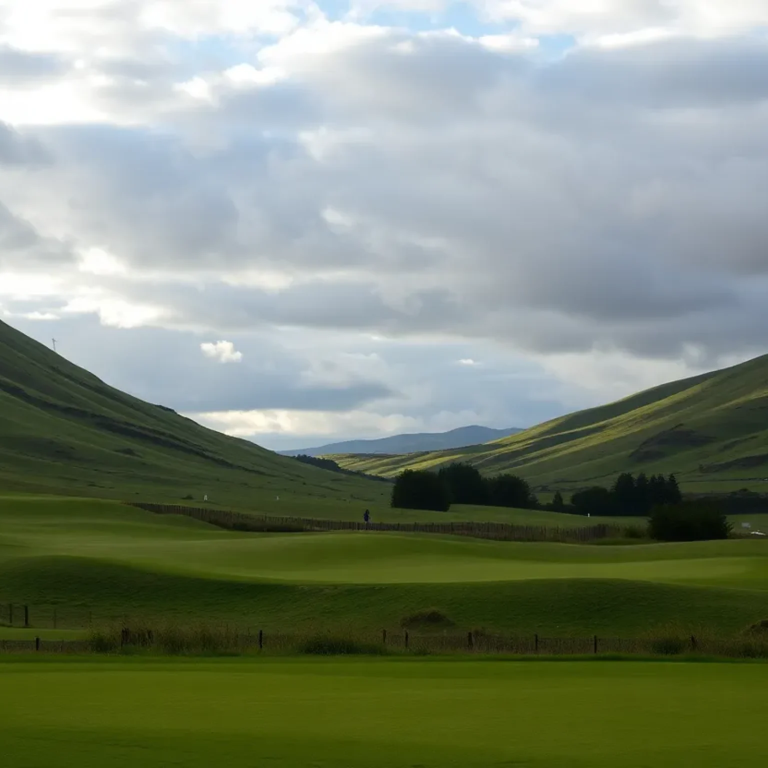 Scenic Golf Course in Scotland with Protests