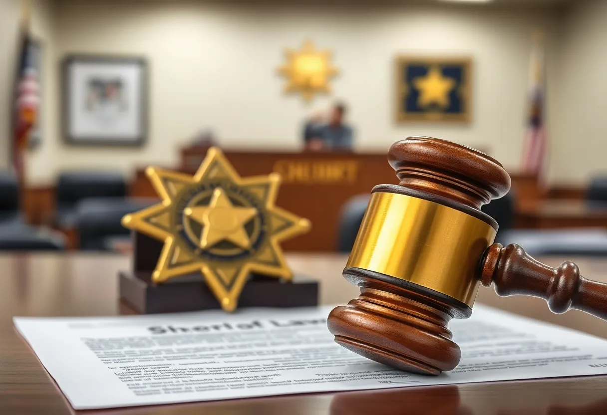 Sheriff Badge and Gavel