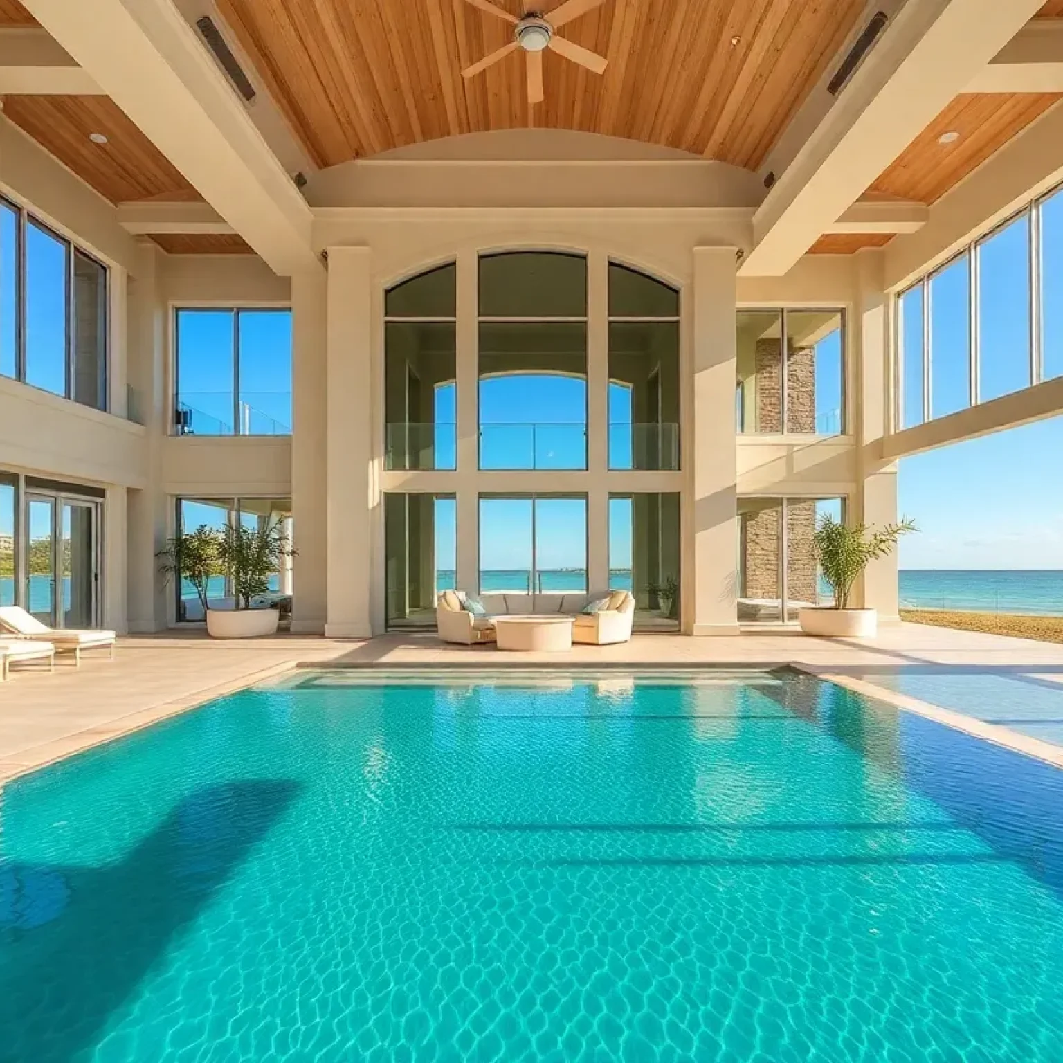 Stunning waterfront estate in St. Pete Beach with pool