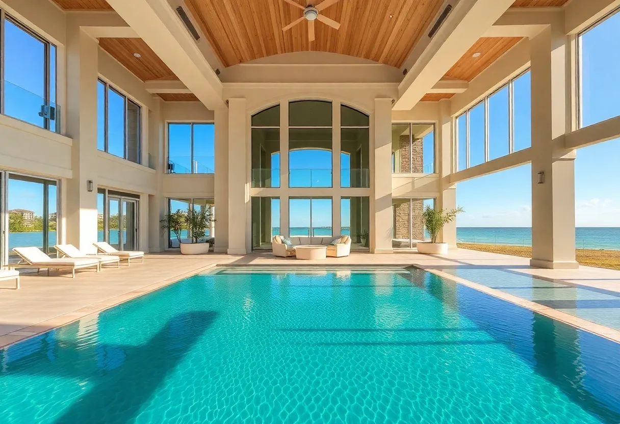 Stunning waterfront estate in St. Pete Beach with pool