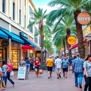 Street view of new retail and restaurant openings in Tampa Bay