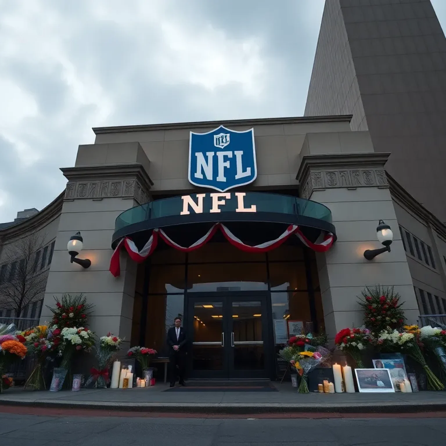 Vigil at NFL Headquarters