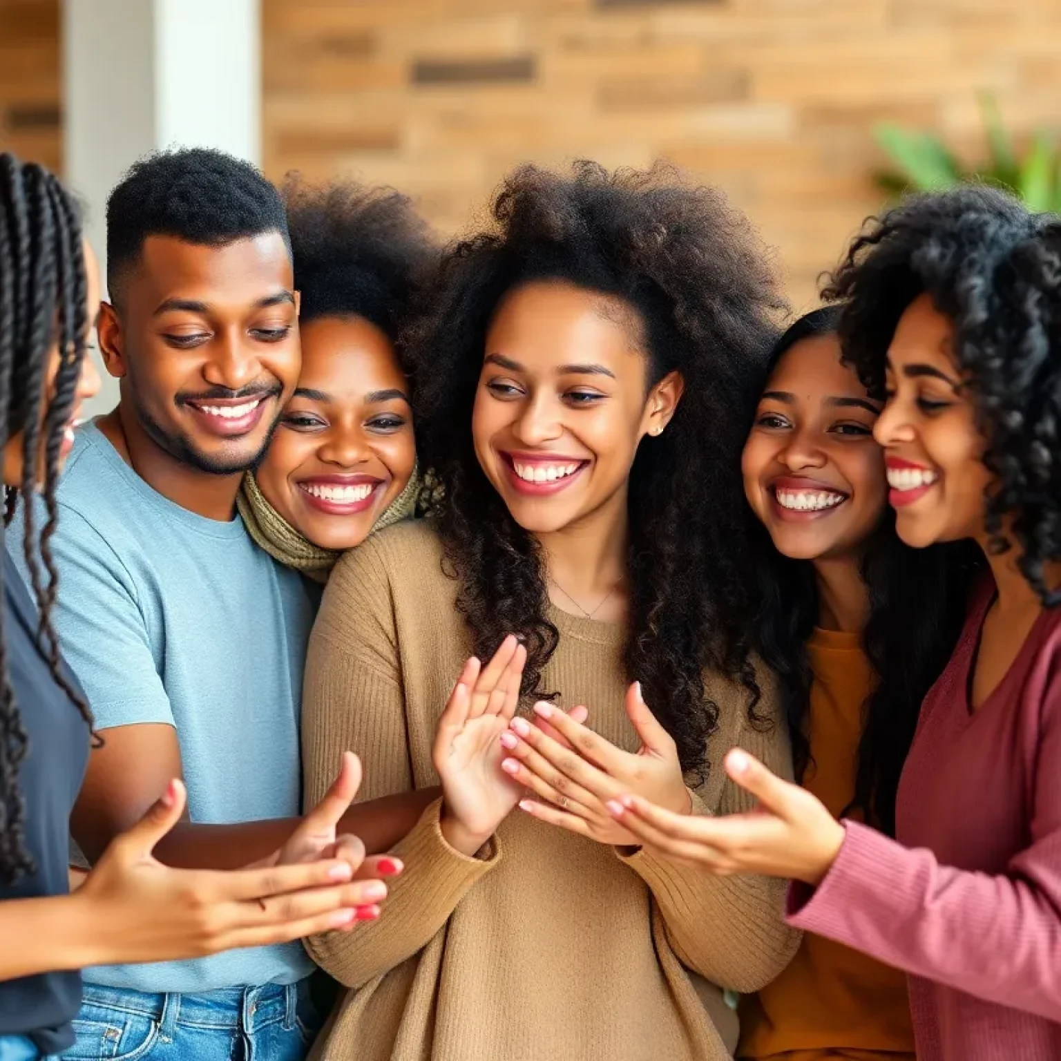 Young adults participating in a community support program