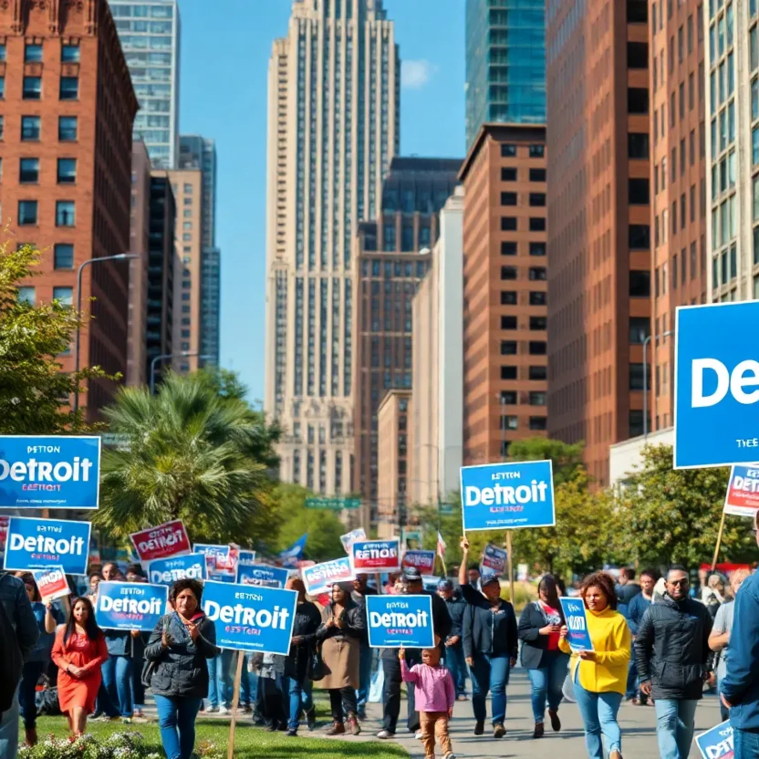 Detroit Election Scene