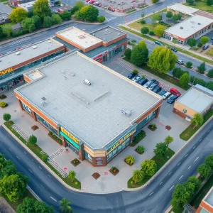 Aerial view of Disston Plaza Shopping Center in St. Petersburg, Florida.