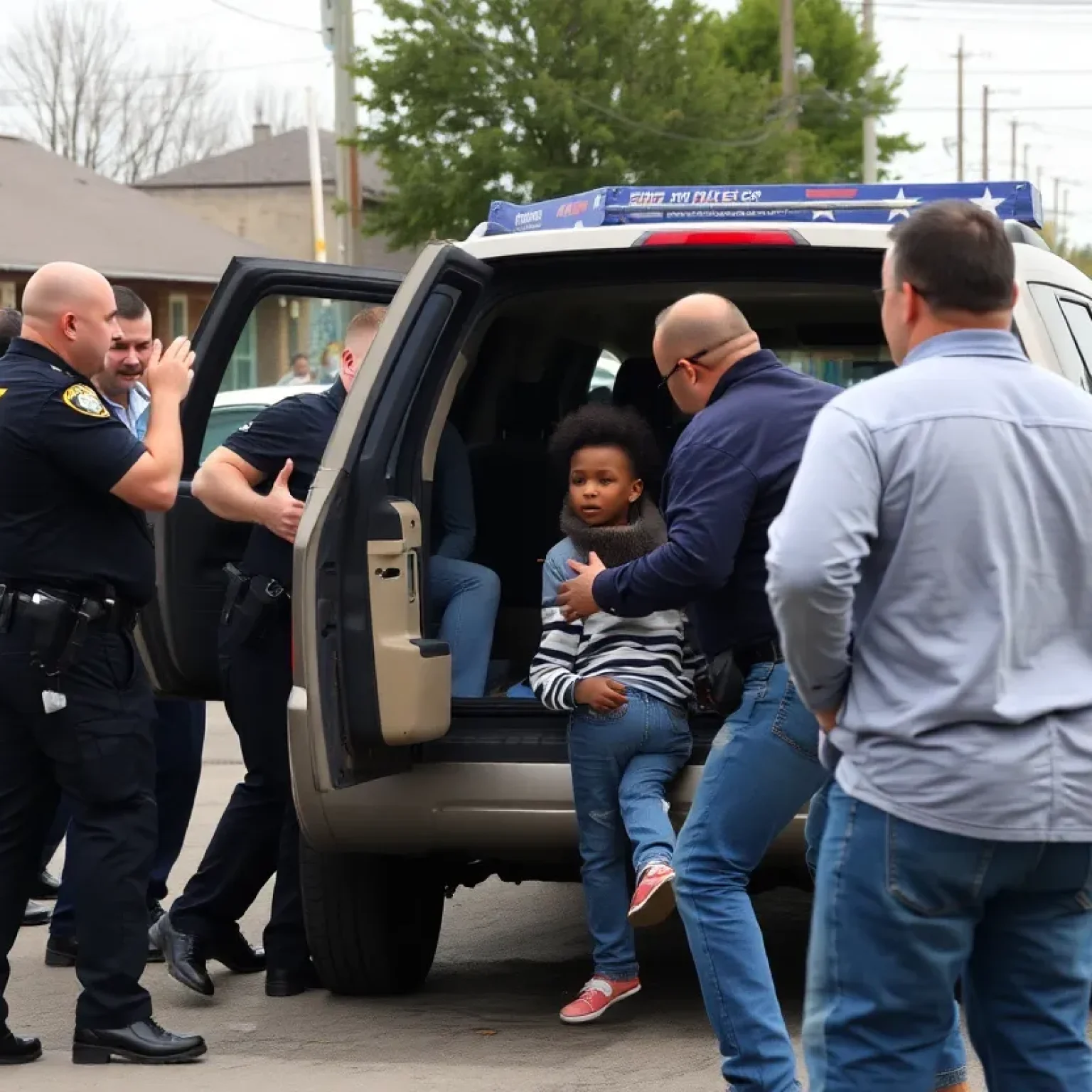 Police responding to an emergency involving a child and domestic violence