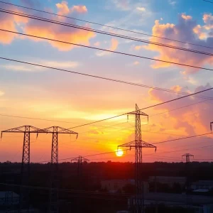 Aerial view of Duke Energy Florida electric grid