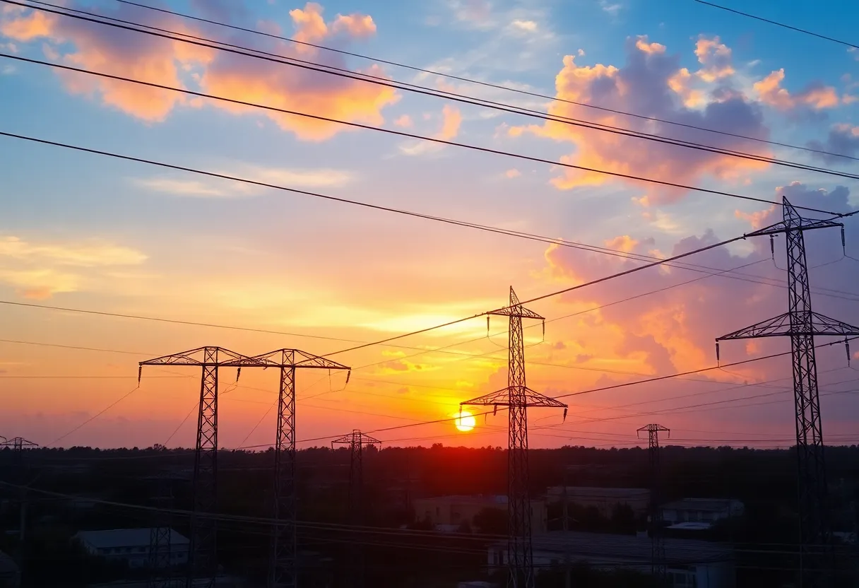 Aerial view of Duke Energy Florida electric grid