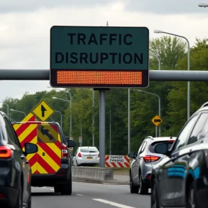 Traffic congestion on Gandy Boulevard due to accidents