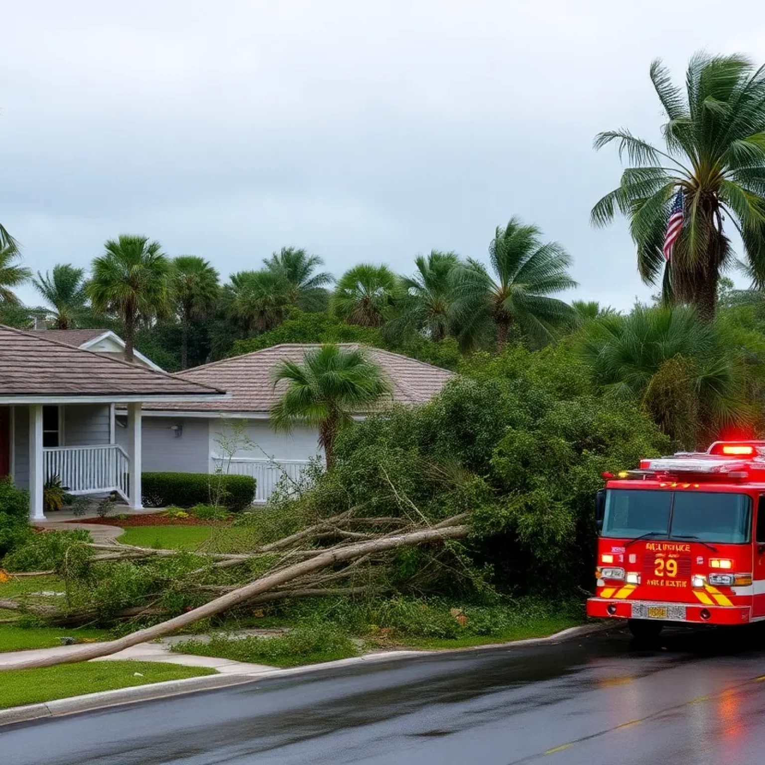 Destruction from Hurricane Milton in Sarasota, Florida