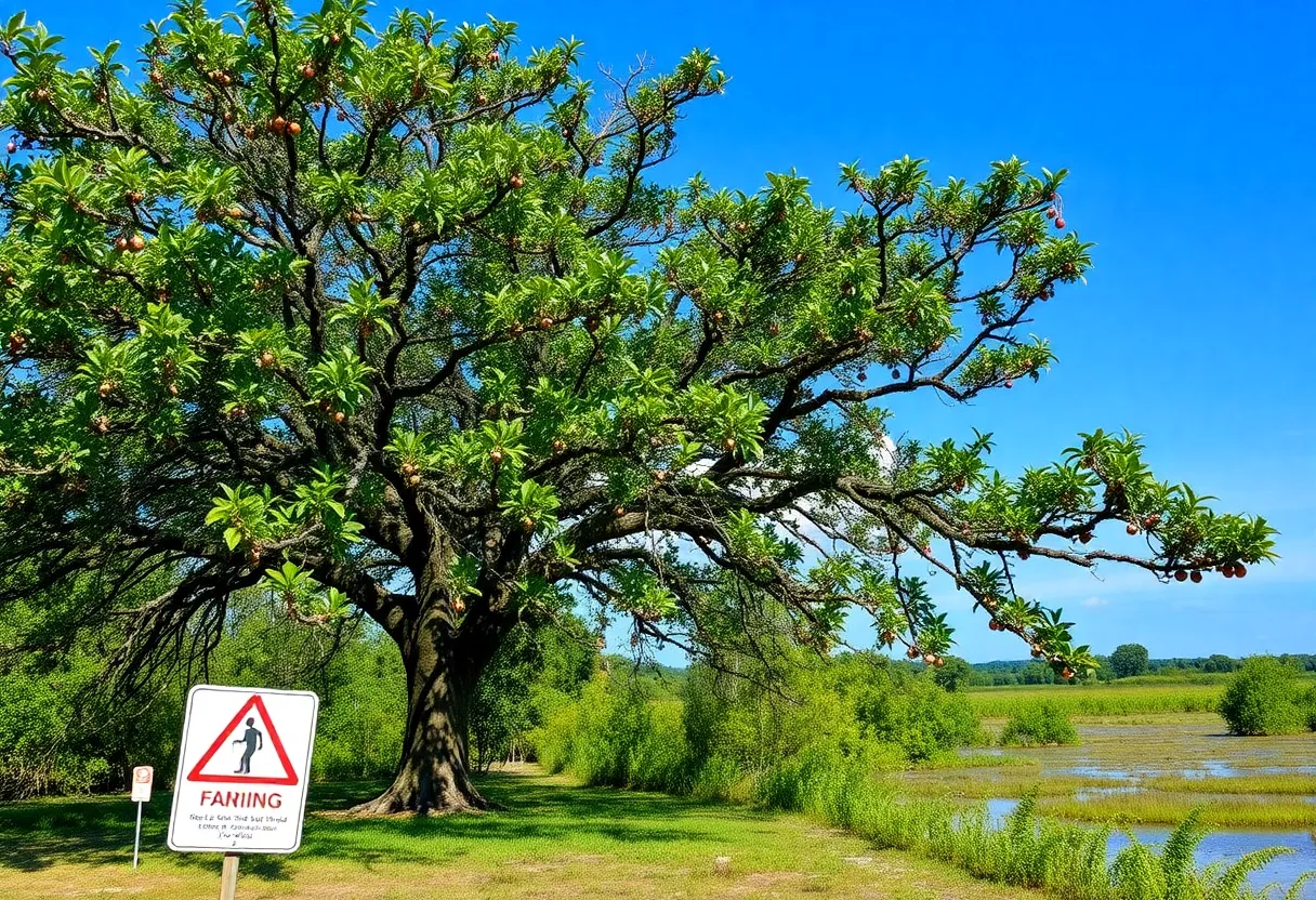 Manchineel Tree in Florida Wetlands