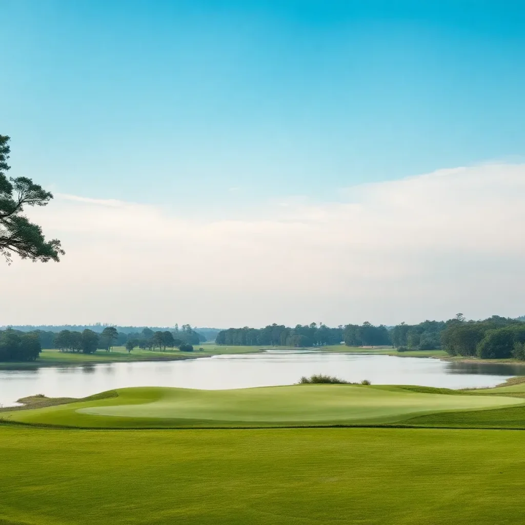 A peaceful golf course landscape dedicated to Patrick Dugan