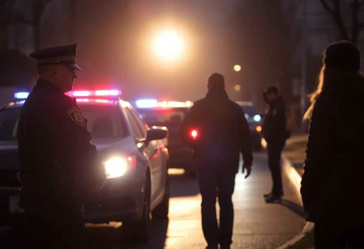 Police responding to a domestic violence incident in St. Petersburg.
