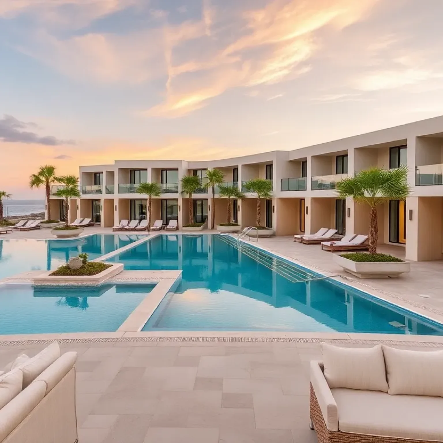 Exterior view of the newly renovated Sirata Beach Resort