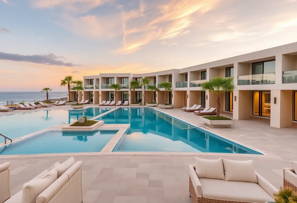 Exterior view of the newly renovated Sirata Beach Resort
