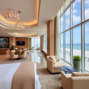 SkyBeach Resort beachfront view