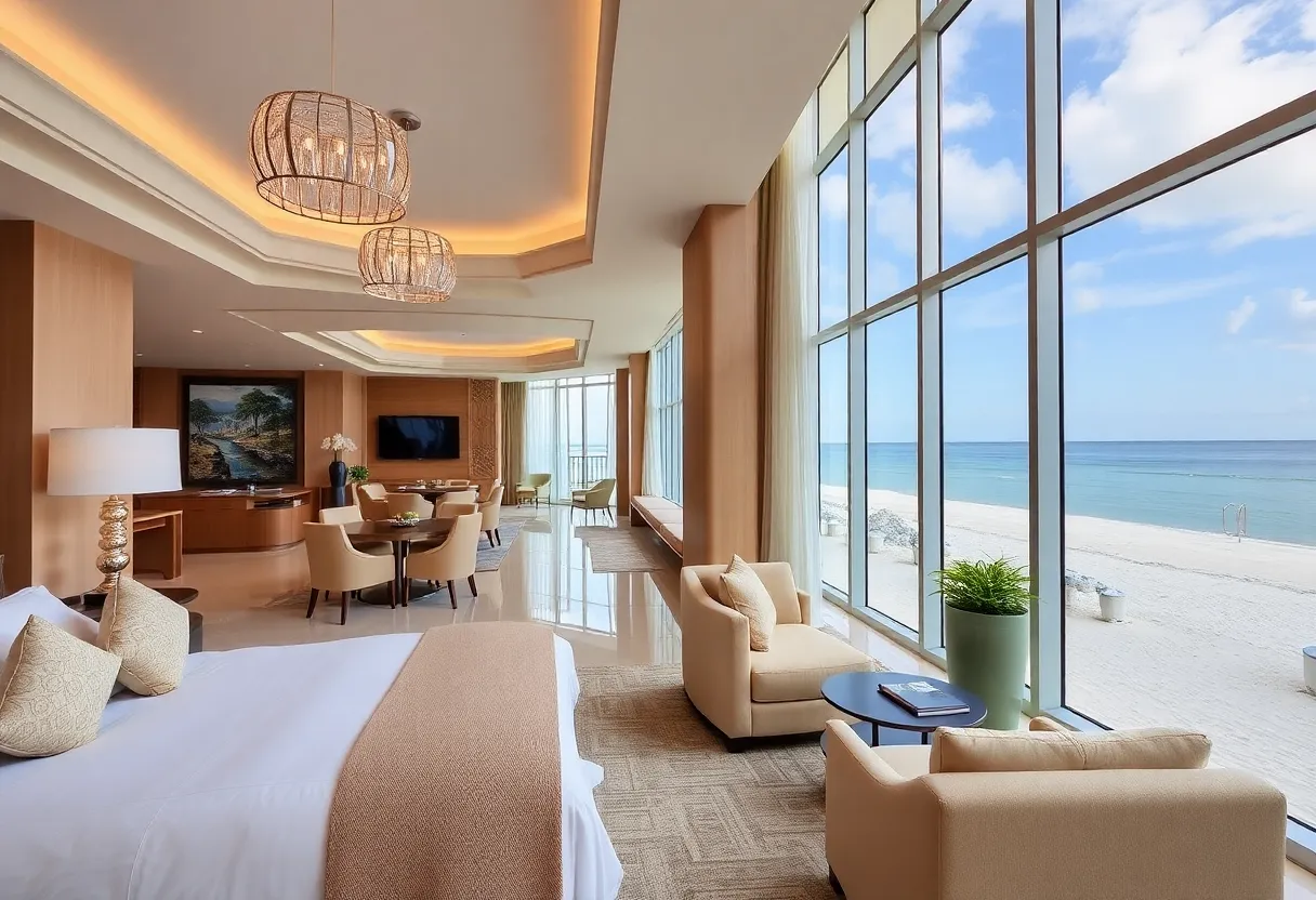 SkyBeach Resort beachfront view
