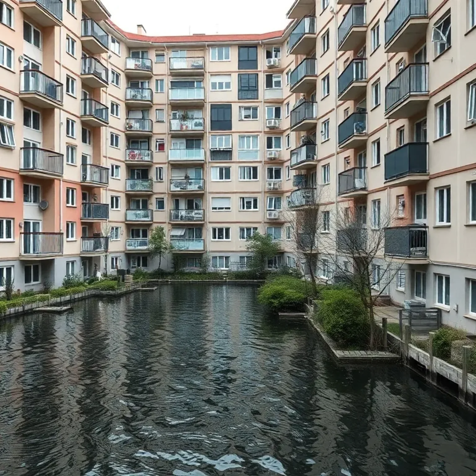 Residents of St. Petersburg apartments showing concern over potential water shutoff.