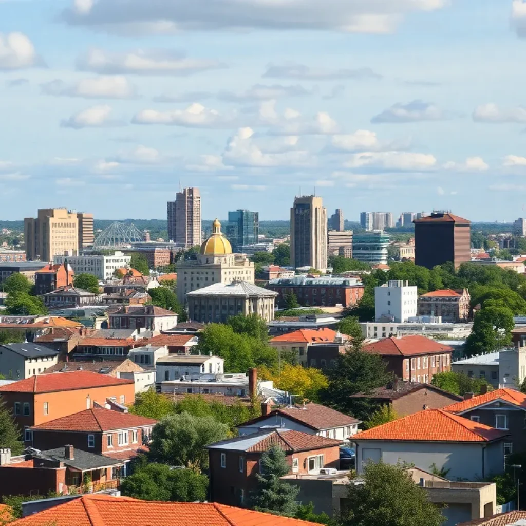 Cityscape of St. Petersburg highlighting diverse neighborhoods and sustainability projects.