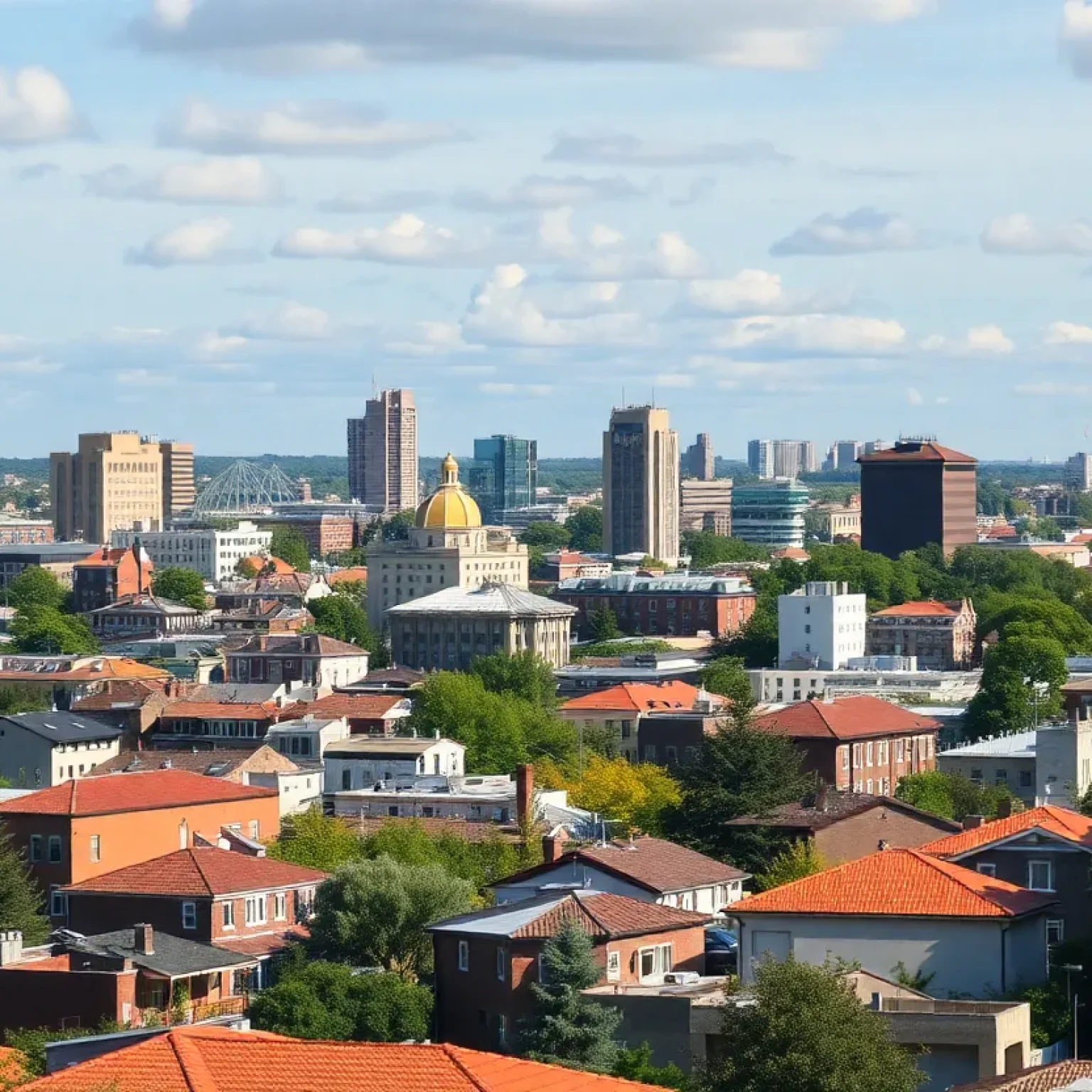 Cityscape of St. Petersburg highlighting diverse neighborhoods and sustainability projects.