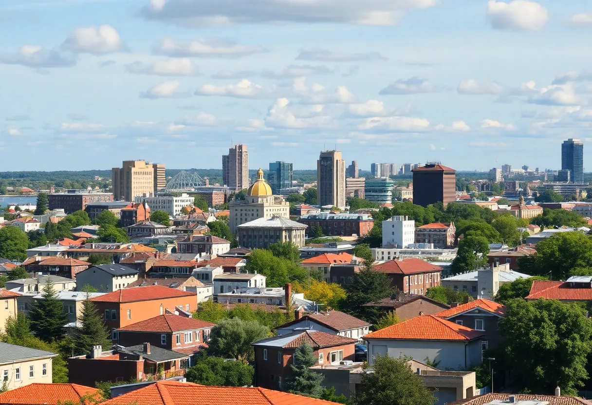 Cityscape of St. Petersburg highlighting diverse neighborhoods and sustainability projects.