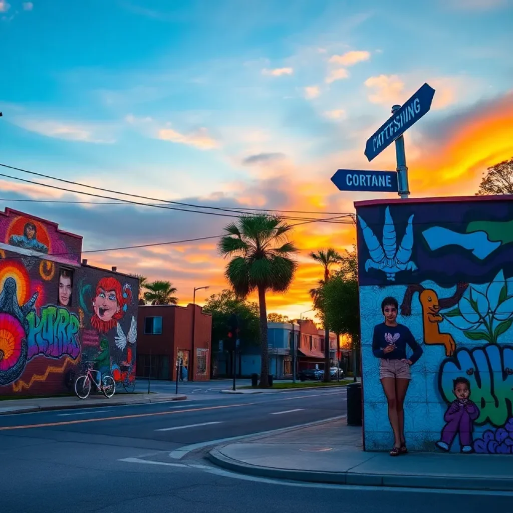 Murals at intersections in St. Petersburg, Florida