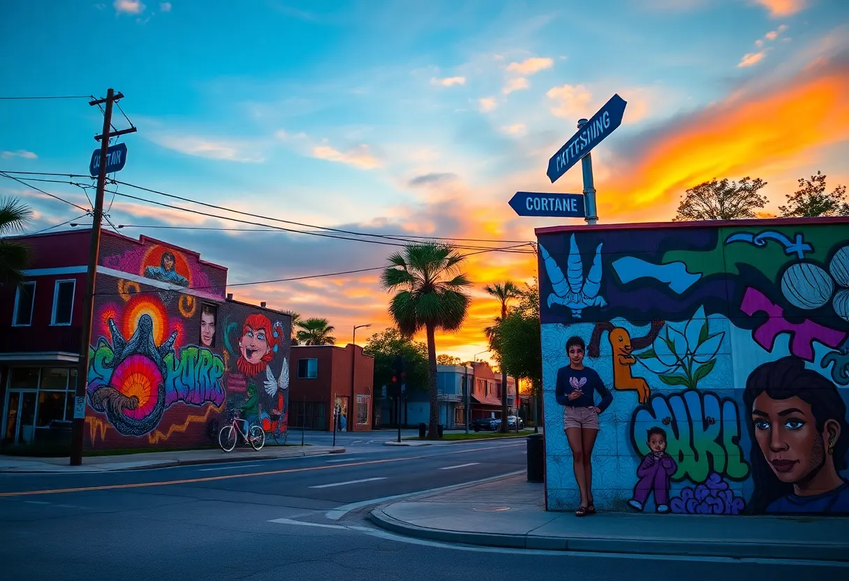 Murals at intersections in St. Petersburg, Florida