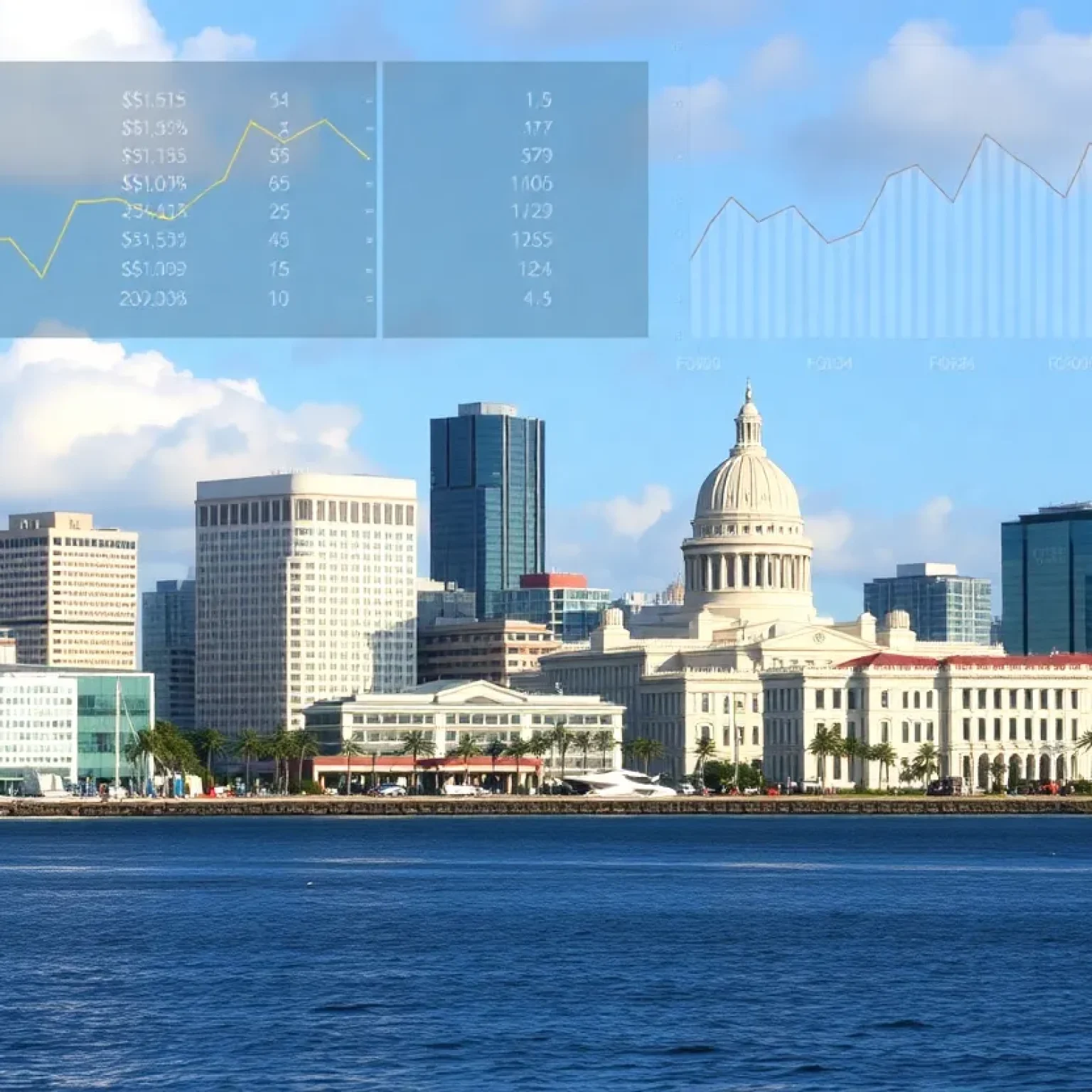 Skyline of St. Petersburg, Florida, representing financial review