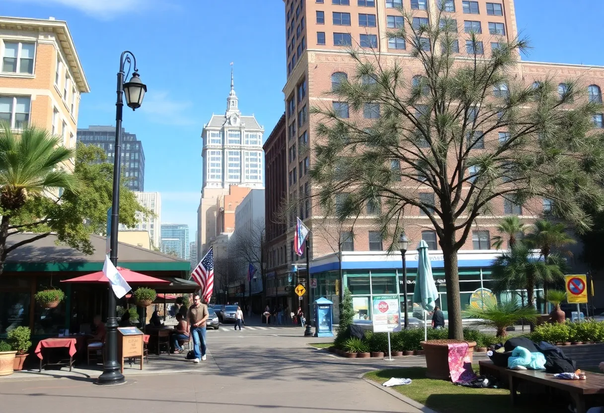 A downtown St. Petersburg restaurant facing issues related to homelessness.