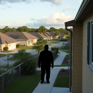 A neighborhood in St. Petersburg, Florida indicating stalking concerns.