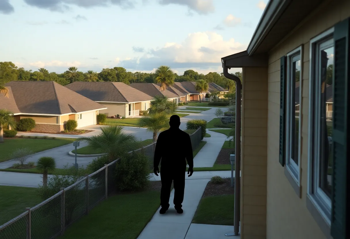 A neighborhood in St. Petersburg, Florida indicating stalking concerns.