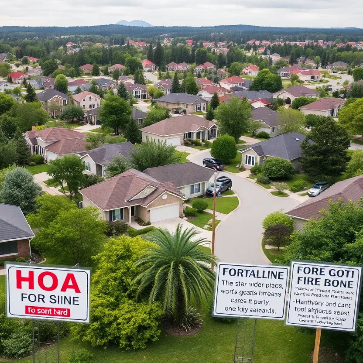 Suburban Neighborhood Under HOA Scrutiny