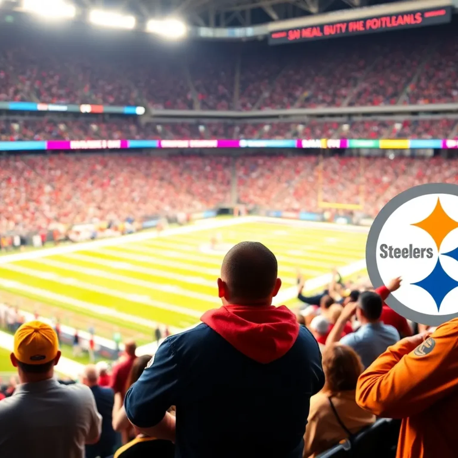 Scene from the Buccaneers vs Steelers preseason game at Acrisure Stadium