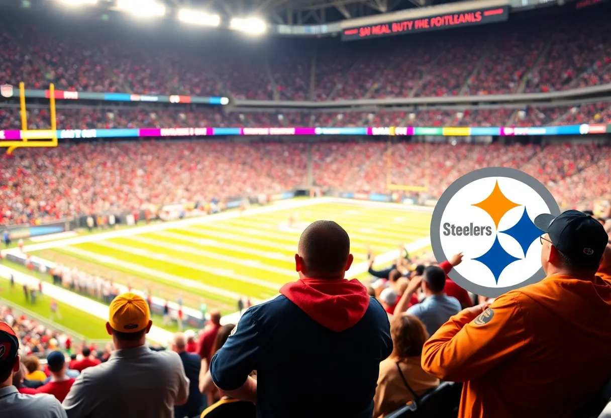 Scene from the Buccaneers vs Steelers preseason game at Acrisure Stadium