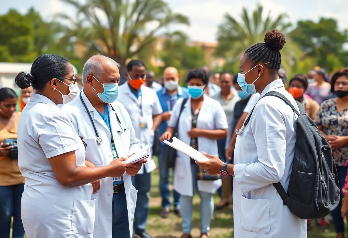 Community members participating in a cancer screening event at Moffitt Cancer Center.
