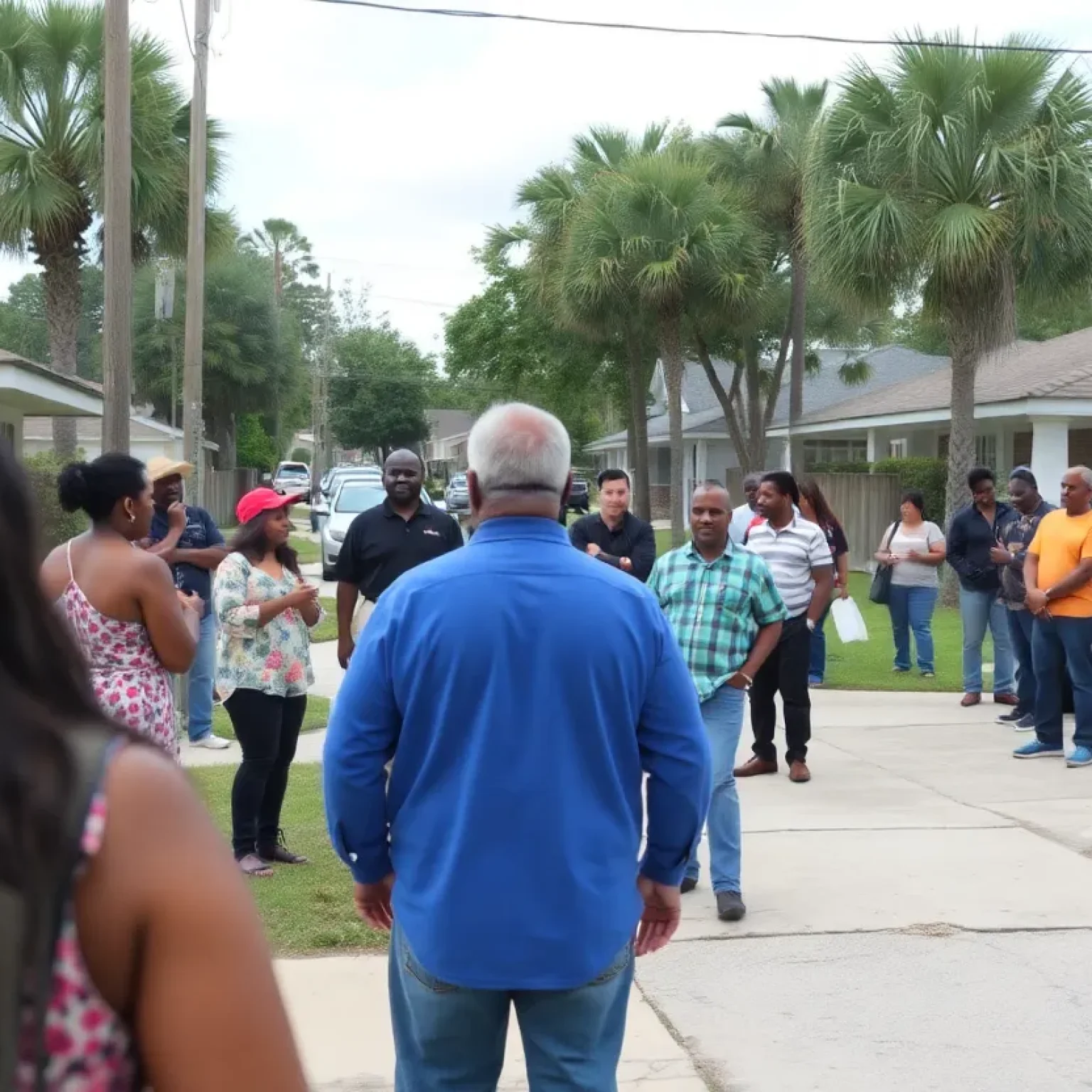 A community gathering in St. Petersburg, expressing solidarity and concern over recent gun violence.