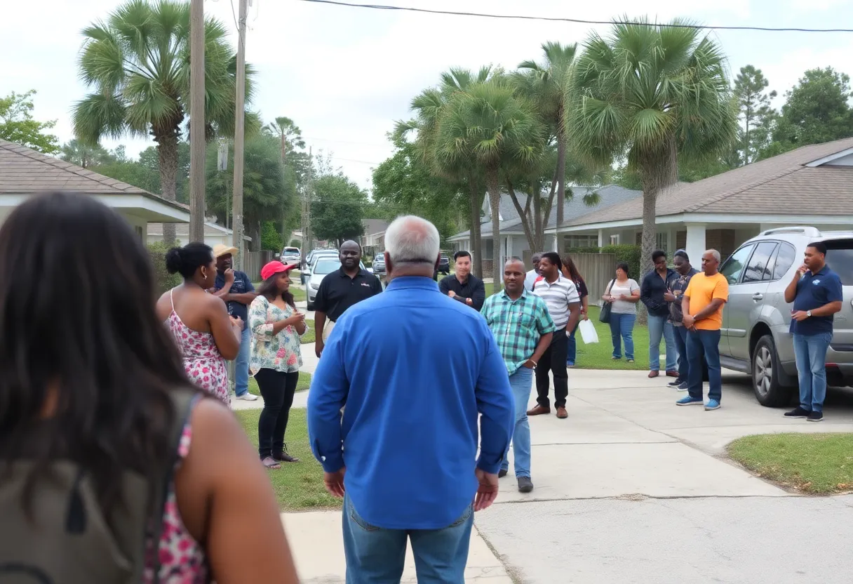 A community gathering in St. Petersburg, expressing solidarity and concern over recent gun violence.