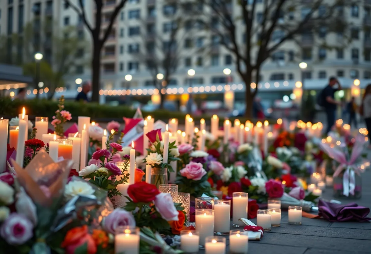 Community vigil with candles in St. Petersburg