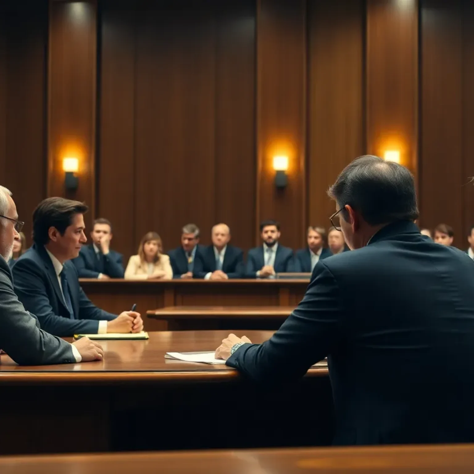 Courtroom Scene in Michigan Governor Kidnapping Trial