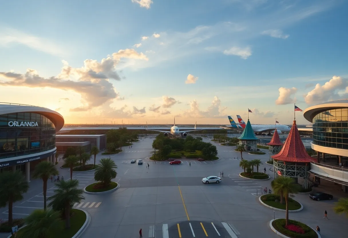 A family enjoying various attractions near Orlando International Airport