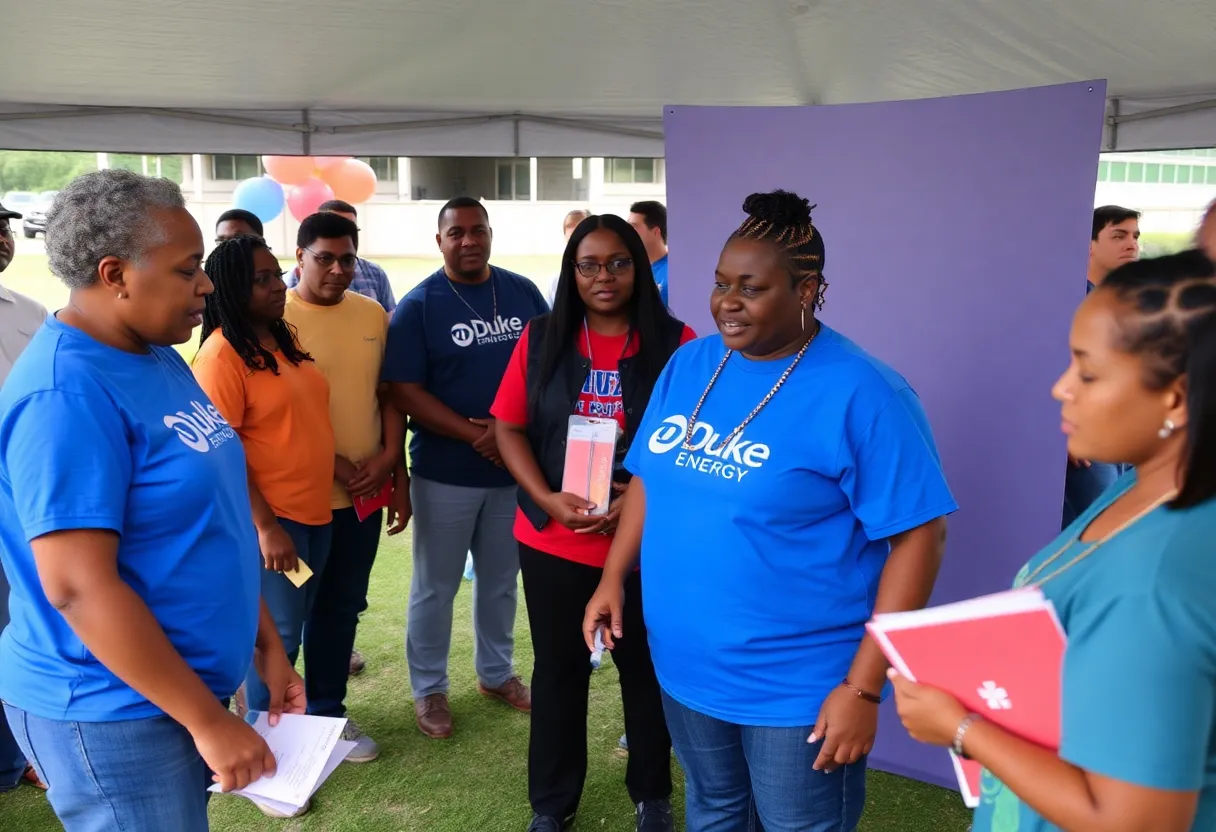 Community members at Duke Energy Florida's hurricane recovery event.
