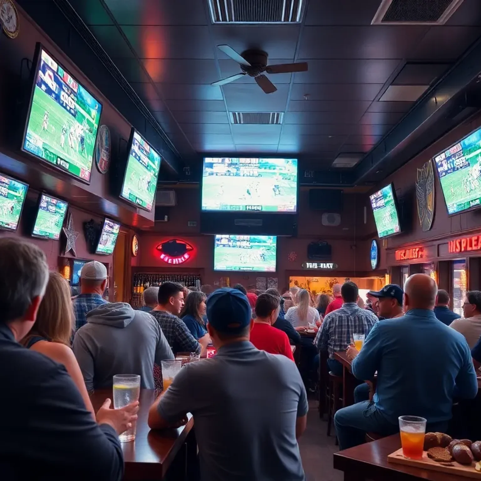 Fans enjoying a game at Ferg's Sports Bar & Grill in St. Petersburg