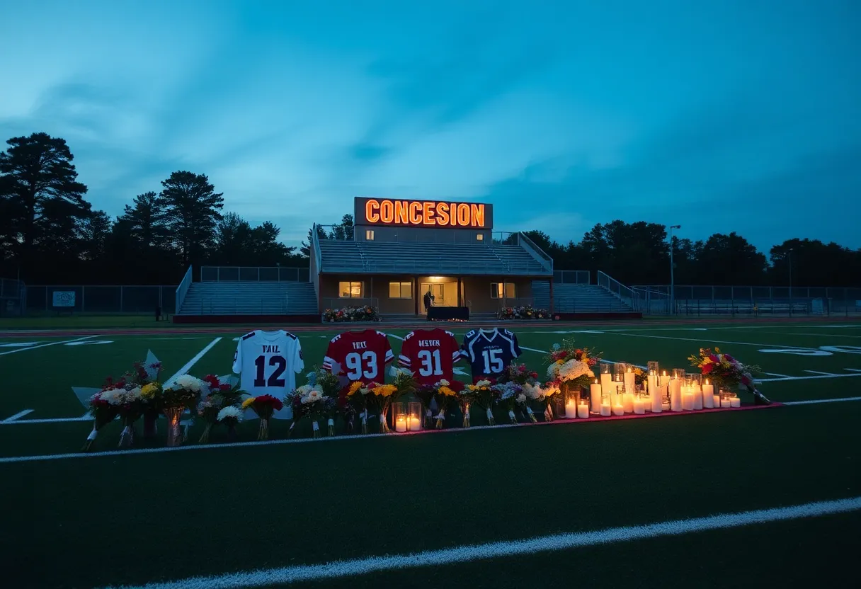 Memorial tribute for Gibbs High School football players