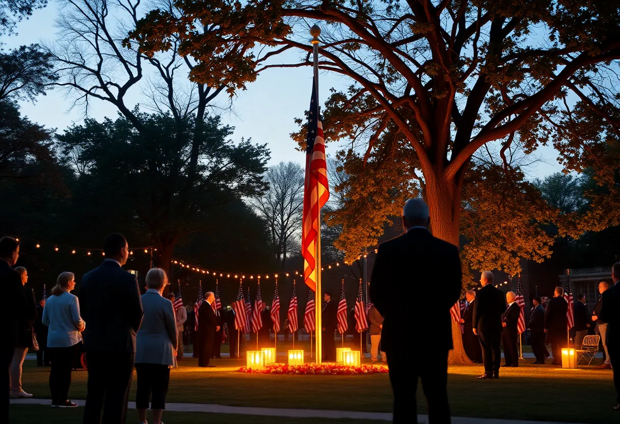 Ceremony at Gulfport commemorating September 11
