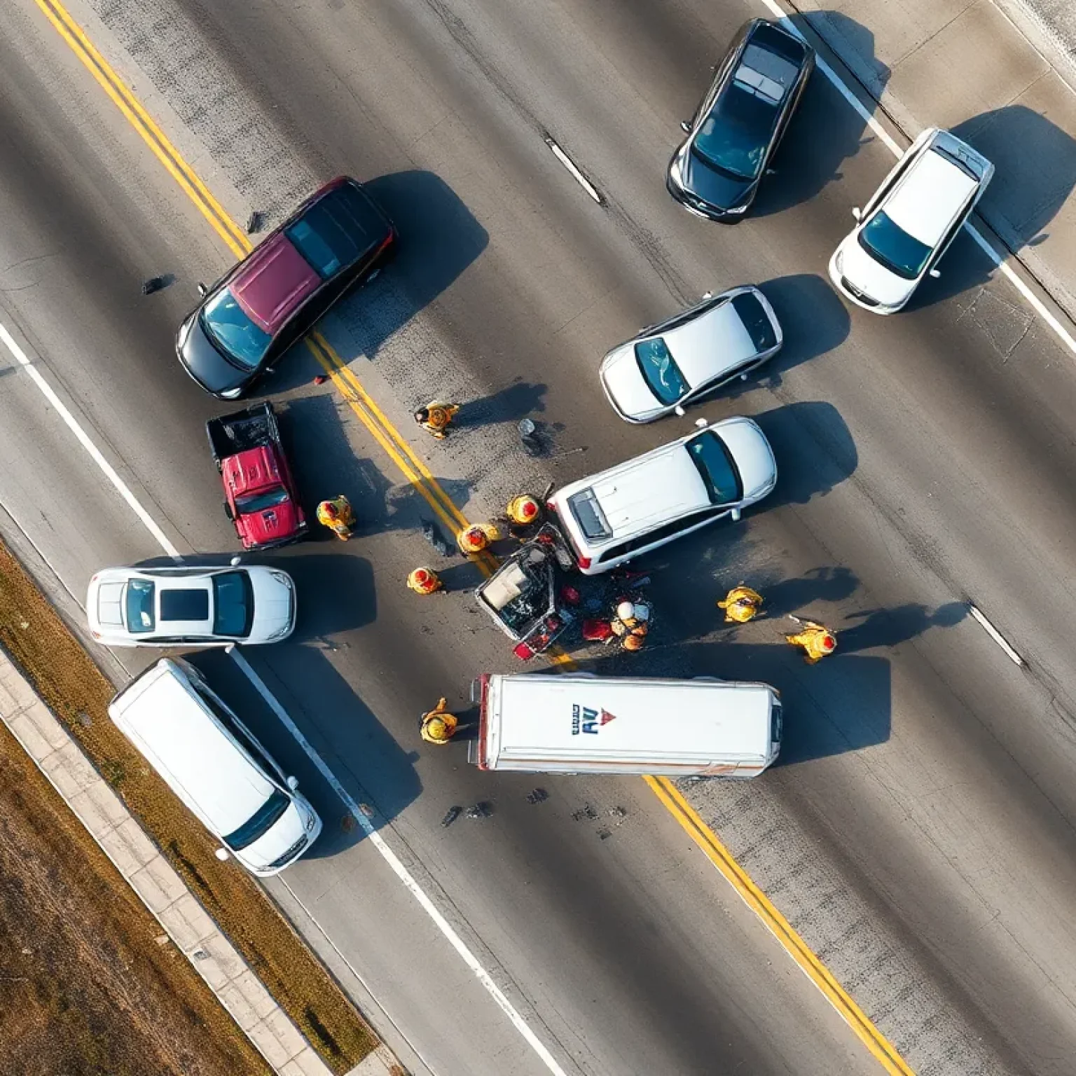 I-95 Multi-Vehicle Crash Scene