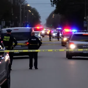 Emergency responders at a shooting scene in St. Petersburg