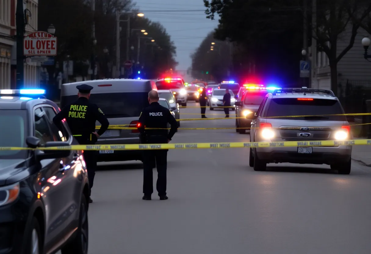 Emergency responders at a shooting scene in St. Petersburg