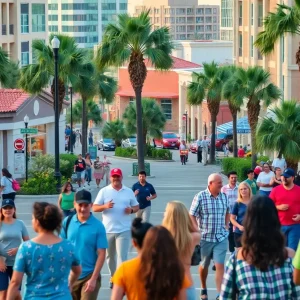 St. Petersburg cityscape with community events