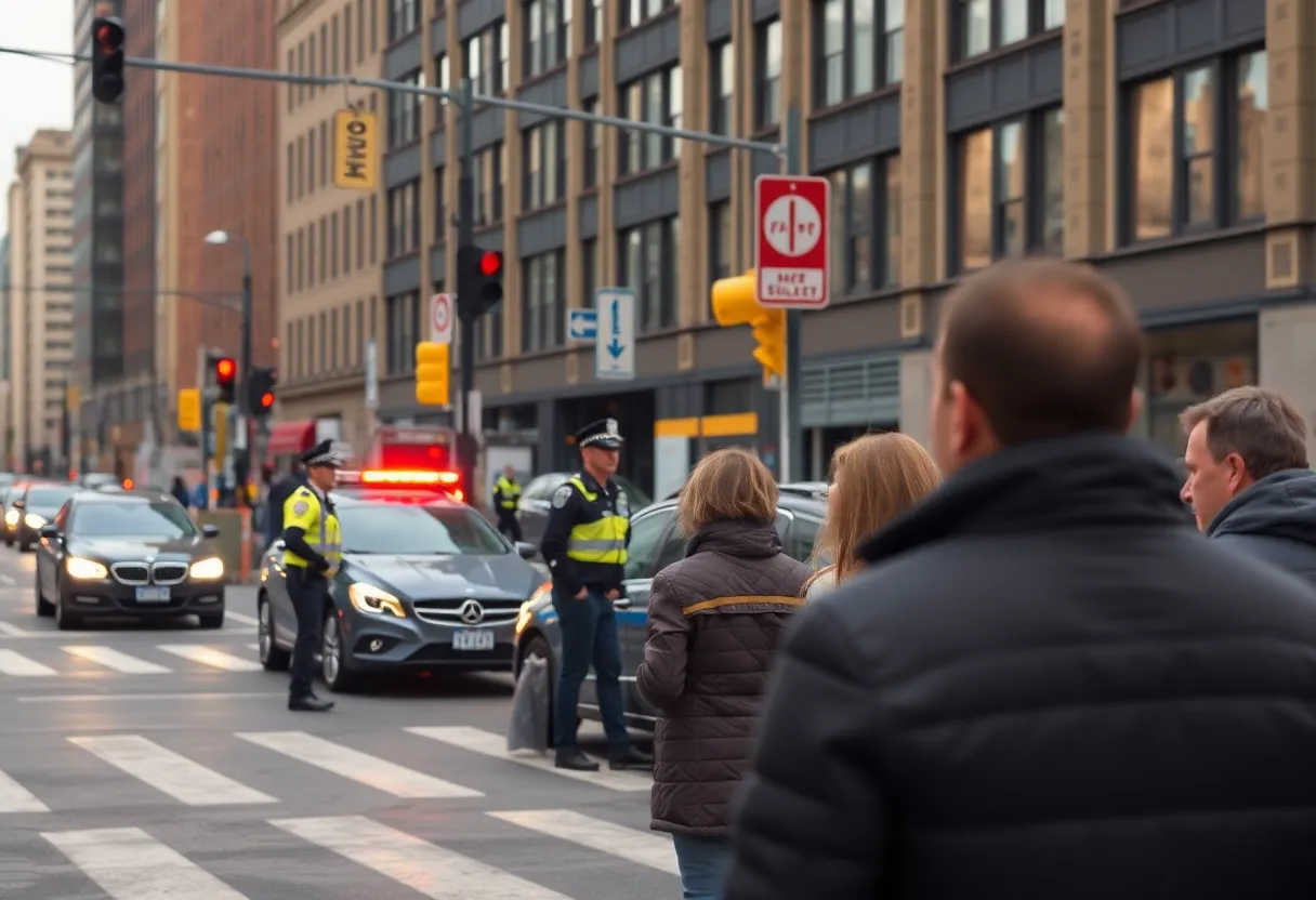 Police responding to a domestic violence incident in a busy St. Petersburg intersection