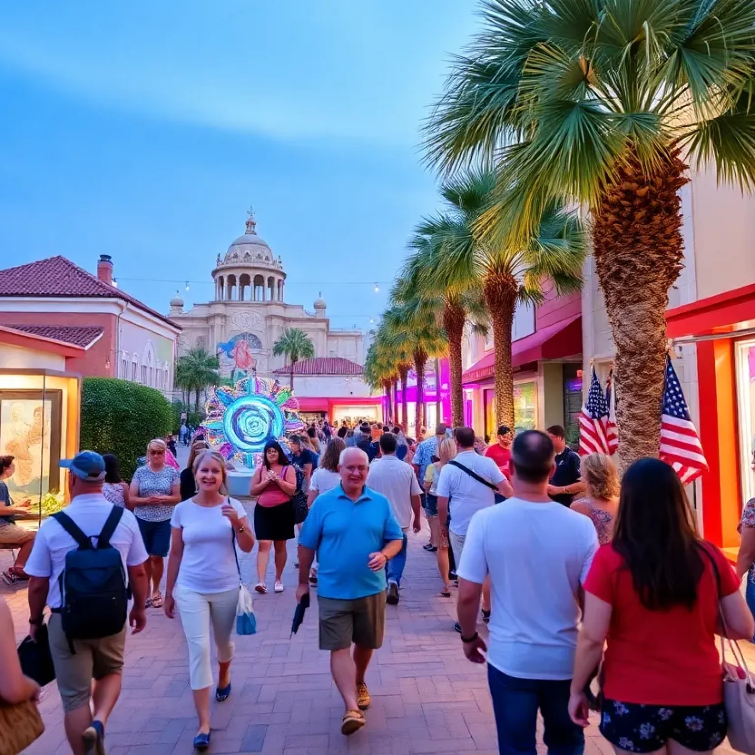 Visitors enjoying Free Museum Day in St. Petersburg, Florida